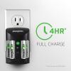 imageEnergizer Recharge Pro Rechargeable AAA and AA Battery Charger With 4 NiMh Rechargeable AA Batteries Provides a Full Charge in 3 HoursBattery Charger