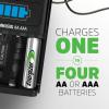 imageEnergizer Rechargeable AA Batteries Recharge Universal Double A Battery PreCharged 16 Count ampamp 1 Hour Battery Charger for AA Batteries and AAA Batteries with 4 Rechargeable AA Batteries