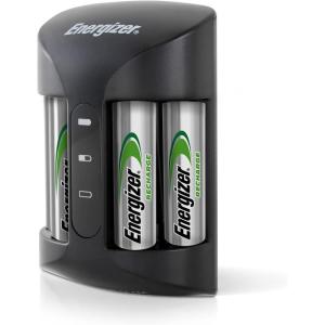 imageEnergizer Recharge Pro Rechargeable AAA and AA Battery Charger With 4 NiMh Rechargeable AA Batteries Provides a Full Charge in 3 HoursBattery Charger