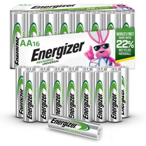 imageEnergizer Rechargeable AA Batteries Recharge Universal Double A Battery PreCharged 16 CountAA