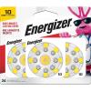 imageEnergizer Hearing Aid Batteries EZ Turn ampamp Lock Battery Size 10 24 CountYellow Tab