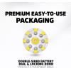 imageEnergizer Hearing Aid Batteries EZ Turn ampamp Lock Battery Size 10 24 CountYellow Tab