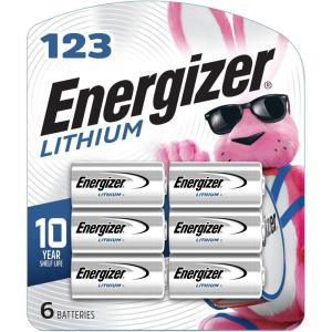 imageEnergizer 123 Batteries Lithium CR123A Battery 6 Battery Count6 Count Pack of 1