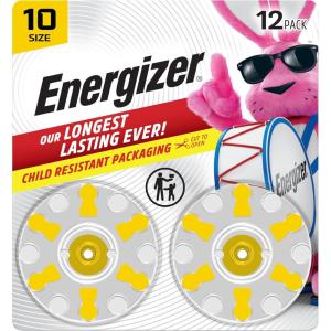 imageEnergizer Hearing Aid Batteries Size 10 Yellow Tab 16 PackYellow Tab