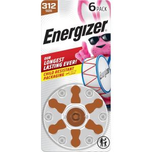 imageEnergizer Hearing Aid Batteries Size 312 Brown Tab 8 PackBrown Tab