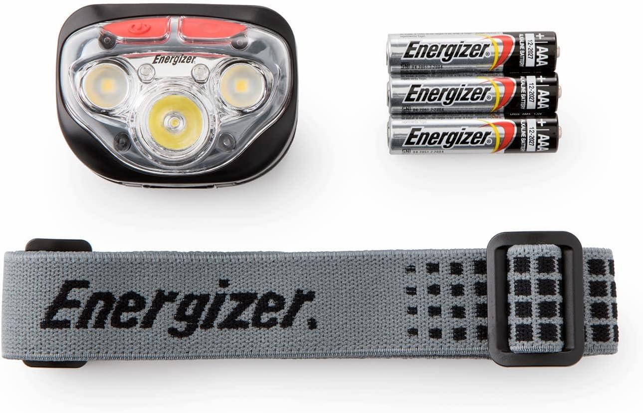 imageEnergizer LED Headlamp Pro260 Rugged IPX4 Water Resistant Head Light Ultra Bright Headlamps for Running Camping Outdoor Storm Power Outage Batteries IncludedSlate Gray