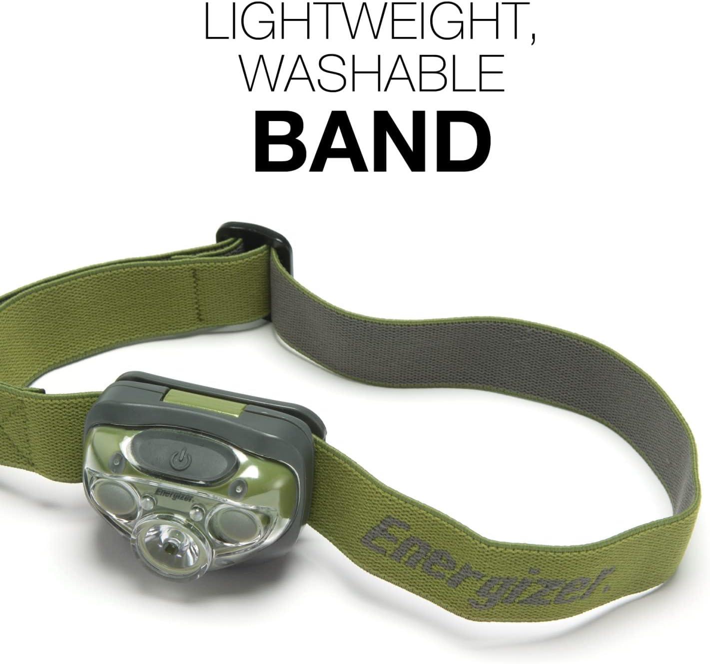 imageEnergizer LED Headlamp Pro260 Rugged IPX4 Water Resistant Head Light Ultra Bright Headlamps for Running Camping Outdoor Storm Power Outage Batteries IncludedForest Green