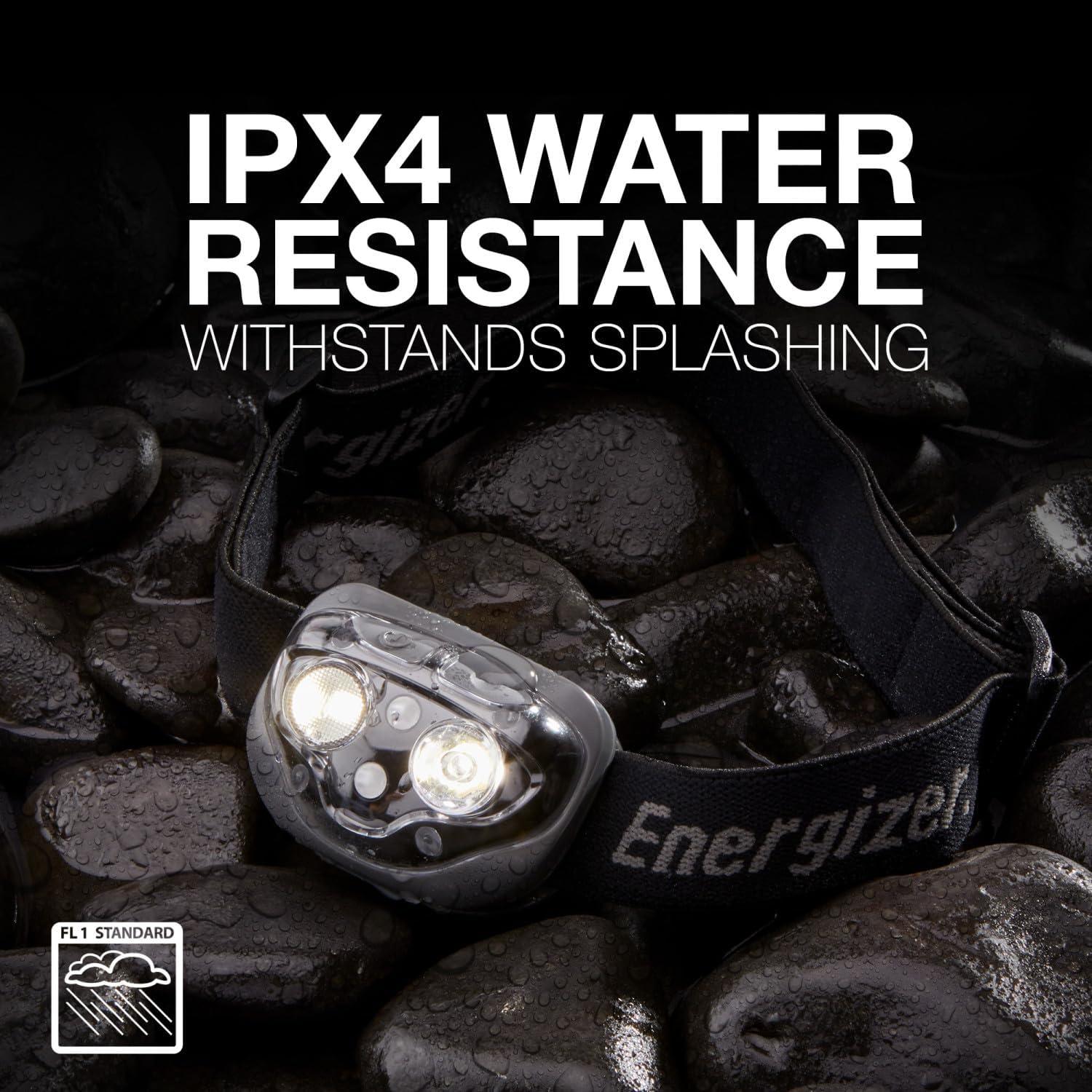 imageEnergizer LED Headlamp Pro260 Rugged IPX4 Water Resistant Head Light Ultra Bright Headlamps for Running Camping Outdoor Storm Power Outage Batteries IncludedMidnight Black