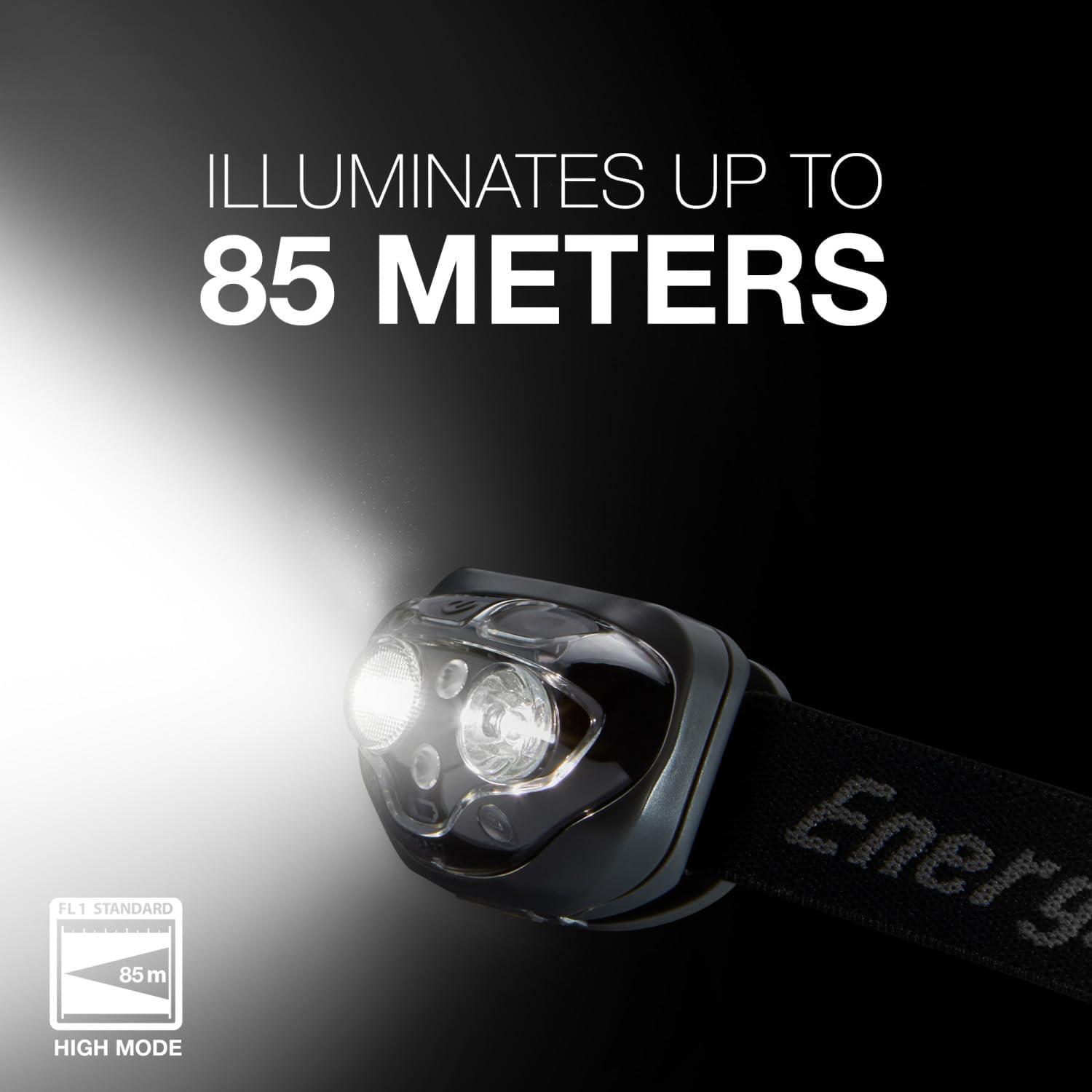 imageEnergizer LED Headlamp Pro260 Rugged IPX4 Water Resistant Head Light Ultra Bright Headlamps for Running Camping Outdoor Storm Power Outage Batteries IncludedMidnight Black