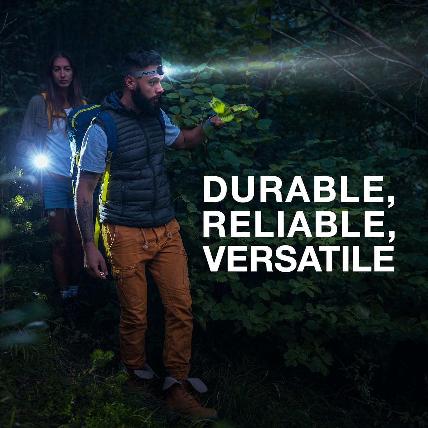 imageEnergizer LED Headlamp Pro260 Rugged IPX4 Water Resistant Head Light Ultra Bright Headlamps for Running Camping Outdoor Storm Power Outage Batteries IncludedSlate Gray