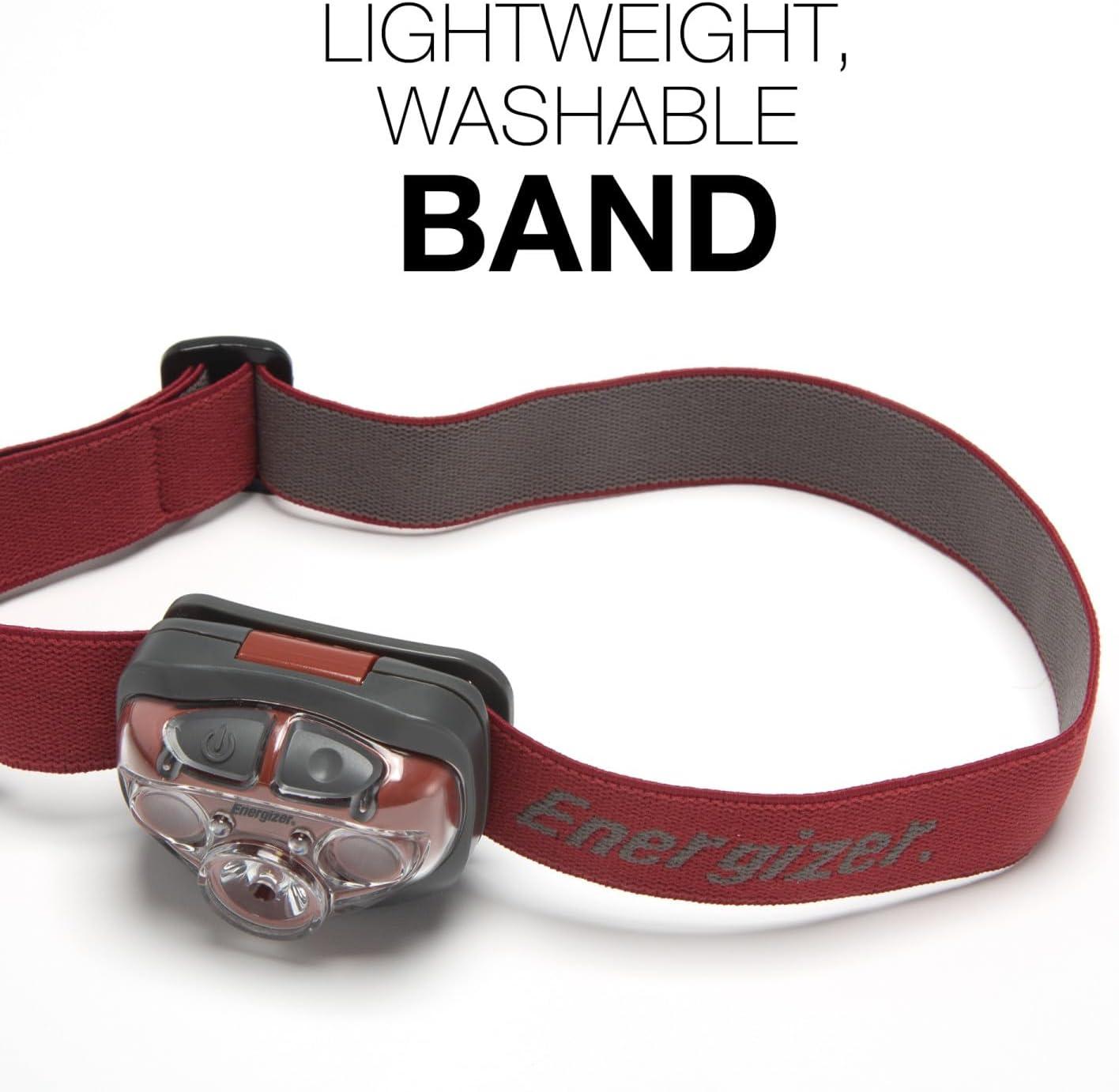 imageEnergizer LED Headlamp Pro260 Rugged IPX4 Water Resistant Head Light Ultra Bright Headlamps for Running Camping Outdoor Storm Power Outage Batteries IncludedRustic Red