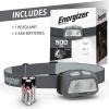 imageEnergizer HDL40 LED Headlamp 500 Lumen IPX7 Waterproof MultiColored Headlamp HandsFree Light Batteries IncludedGray
