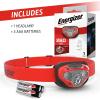 imageEnergizer LED Headlamp Pro260 Rugged IPX4 Water Resistant Head Light Ultra Bright Headlamps for Running Camping Outdoor Storm Power Outage Batteries IncludedRed