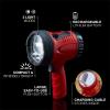 imageEnergizer LED Portable Spotlight Rechargeable Spotlight Flashlight for Tough Work Environments and DIY Projects Flash Light with MicroUSB Cable Included Pack of 1 RedMulticolor