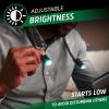 imageEnergizer LED Rechargeable Black Neck Light Flex Book Light for Reading in Bed 3 Brightness Levels ampamp Dimming Feature Bendable Arms Long Lasting Perfect for Reading Knitting Camping 1PackBlack 1Pack