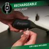 imageEnergizer LED Rechargeable Black Neck Light Flex Book Light for Reading in Bed 3 Brightness Levels ampamp Dimming Feature Bendable Arms Long Lasting Perfect for Reading Knitting Camping 1PackBlack 1Pack