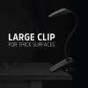 imageEnergizer Rechargeable LED Book Light Clip On Reading Light with Adjustable Light Modes USB Charging Cable Included Pack of 1 Black
