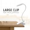 imageEnergizer Rechargeable LED Book Light Clip On Reading Light with Adjustable Light Modes USB Charging Cable Included Pack of 1 White