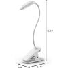 imageEnergizer Rechargeable LED Book Light Clip On Reading Light with Adjustable Light Modes USB Charging Cable Included Pack of 1 White