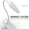 imageEnergizer Rechargeable LED Book Light Clip On Reading Light with Adjustable Light Modes USB Charging Cable Included Pack of 1 White