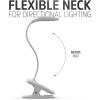 imageEnergizer Rechargeable LED Book Light Clip On Reading Light with Adjustable Light Modes USB Charging Cable Included Pack of 1 White