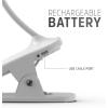 imageEnergizer Rechargeable LED Book Light Clip On Reading Light with Adjustable Light Modes USB Charging Cable Included Pack of 1 White