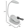 imageEnergizer Rechargeable LED Book Light Flex 3 Modes Warm Light Clip On Reading Light with Flexible Neck for Reading in Bed USB IncludedGray