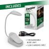 imageEnergizer Rechargeable LED Book Light Flex 3 Modes Warm Light Clip On Reading Light with Flexible Neck for Reading in Bed USB IncludedGray