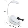 imageEnergizer Rechargeable LED Book Light Flex 3 Modes Warm Light Clip On Reading Light with Flexible Neck for Reading in Bed USB IncludedWhite