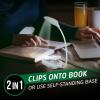 imageEnergizer Rechargeable LED Book Light Flex 3 Modes Warm Light Clip On Reading Light with Flexible Neck for Reading in Bed USB IncludedWhite