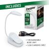 imageEnergizer Rechargeable LED Book Light Flex 3 Modes Warm Light Clip On Reading Light with Flexible Neck for Reading in Bed USB IncludedWhite