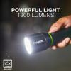 imageEnergizer Rechargeable LED Flashlight X1000 Hybrid Power Capability Ultra Bright 1000 Lumens IPX4 Water Resistant Rugged Aluminum Tactical LED Flash Light USB Charging Cable IncludedBlack Rechargeable  1100 Lumens