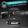 imageEnergizer Rechargeable LED Flashlight X1000 Hybrid Power Capability Ultra Bright 1000 Lumens IPX4 Water Resistant Rugged Aluminum Tactical LED Flash Light USB Charging Cable IncludedGrey Rechargeable  1000 Lumens