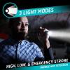 imageEnergizer Rechargeable LED Flashlight X1000 Hybrid Power Capability Ultra Bright 1000 Lumens IPX4 Water Resistant Rugged Aluminum Tactical LED Flash Light USB Charging Cable IncludedGrey Rechargeable  1000 Lumens