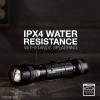 imageEnergizer TACR 700 LED Tactical Flashlight Bright Rechargeable Flashlight for Emergencies and Camping Gear Water Resistant EDC Flashlight USB Cable Included Pack of 1Black Rechargeable  700 Lumens