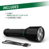 imageEnergizer X3500 LED Rechargeable Flashlight Powerful 2000 Lumen Flash Light IPX4 Water Resistant Excellent Emergency Power Outage Light
