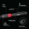 imageEnergizer X400 Rechargeable Pen Light Water Resistant Mini Flashlight Bright 400 Lumens LED Work Light for Mechanic Tools USB Cable IncludedFLASHLIGHT