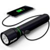 imageEnergizer Rechargeable LED Flashlight X1000 Hybrid Power Capability Ultra Bright 1000 Lumens IPX4 Water Resistant Rugged Aluminum Tactical LED Flash Light USB Charging Cable IncludedBlack Rechargeable  1100 Lumens