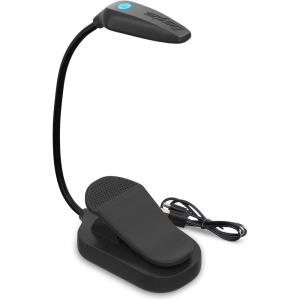 imageEnergizer Rechargeable LED Book Light Flex 3 Modes Warm Light Clip On Reading Light with Flexible Neck for Reading in Bed USB IncludedBlack