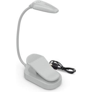 imageEnergizer Rechargeable LED Book Light Flex 3 Modes Warm Light Clip On Reading Light with Flexible Neck for Reading in Bed USB IncludedGray