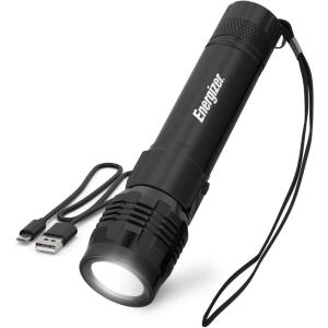 imageEnergizer Rechargeable LED Flashlight X1000 Hybrid Power Capability Ultra Bright 1000 Lumens IPX4 Water Resistant Rugged Aluminum Tactical LED Flash Light USB Charging Cable IncludedGrey Rechargeable  1000 Lumens