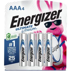 imageEnergizer Ultimate Lithium AAA Batteries 4 Pack Lithium Triple A BatteriesAAA