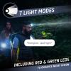 imageEnergizer Headlamp Smart LED with Voice Activation Ultra Bright 500 Lumens IPX4 Water Resistant Head Light for Camping Home Emergency Power Outage Batteries IncludedSteel Blue VoiceActivated