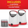 imageEveready LED Camping Lantern X250 2Pack Super Bright Tent Lights Rugged Water Resistant LED Lanterns 100 Hour Runtime Batteries Included Red and Black2 Pack