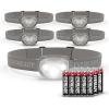 imageEVEREADY LED Headlamps Pro200 5Pack IPX4 Water Resistant Bright and Durable Head Lights for Camping Hiking Emergency Power Outage Batteries IncludedGray