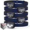 imageEVEREADY LED Headlamps Pro200 5Pack IPX4 Water Resistant Bright and Durable Head Lights for Camping Hiking Emergency Power Outage Batteries IncludedNavy Blue