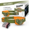 imageEnergizer LED Headlamp PRO 2Pack IPX4 Water Resistant Headlamps HighPerformance Head Light for Outdoors Camping Running Storm Survival LED Light for Emergencies Batteries IncludedForest GreenOrange