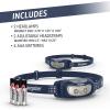 imageEnergizer Universal LED Headlamp Lightweight Bright Headlamp for Outdoors Camping and Emergency Light for Adults and Kids Includes Batteries Pack of 2Navy