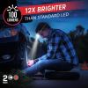 imageEnergizer Universal LED Headlamp Lightweight Bright Headlamp for Outdoors Camping and Emergency Light for Adults and Kids Includes Batteries Pack of 2Black
