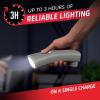 imageEnergizer Weatheready Rechargeable Compact Handheld Light Plugin Rechargeable LED Light Automatic TurnOn Emergency Flashlight Builtin Rechargeable Battery Included 3 CountGray